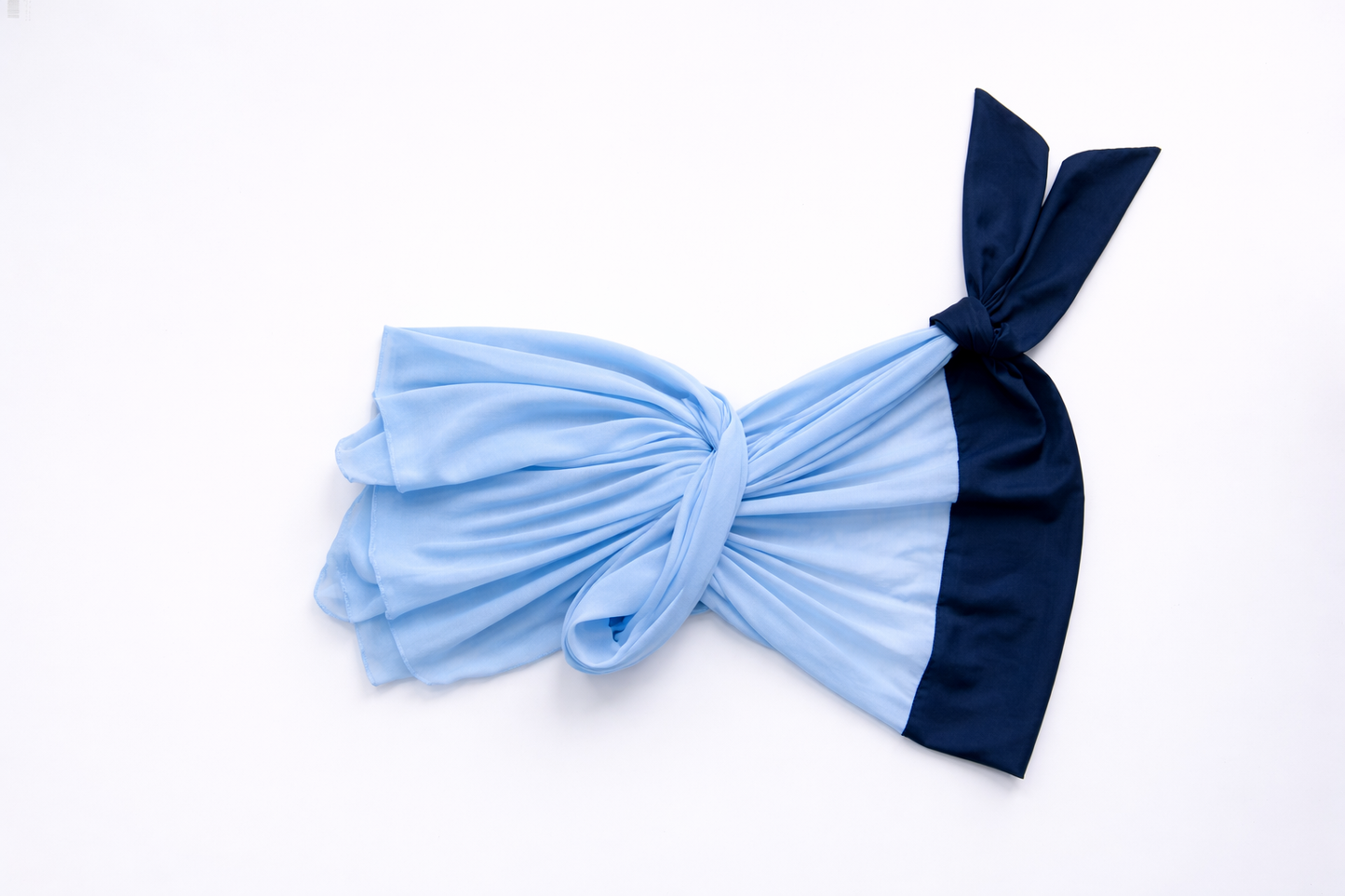 Blue & Baby Blue Wrap by Bikini Uni - styled for poolside