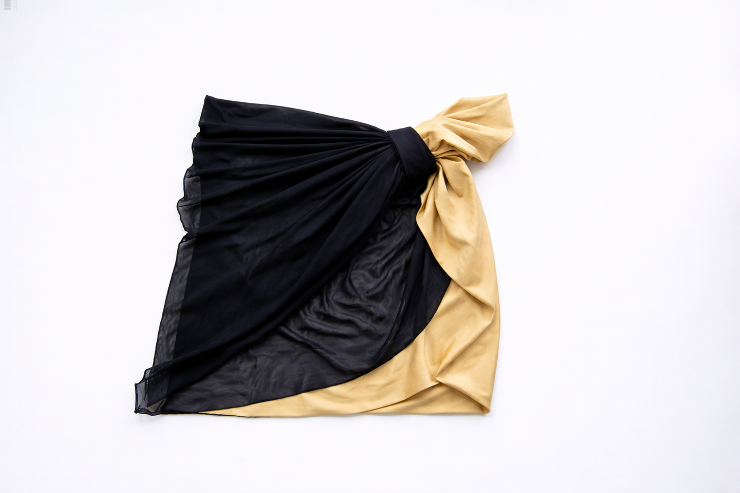 Black & Gold Wrap by Bikini Uni - layered with Bikini Uni swim