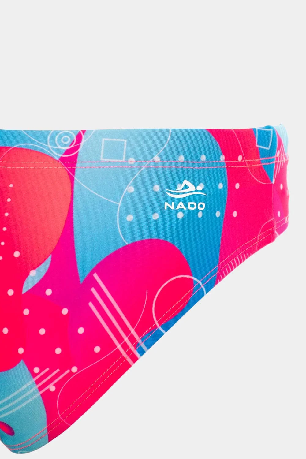 Women's crisscross bikini in bubble candy pink, fabric detail close-up – Bikini Uni