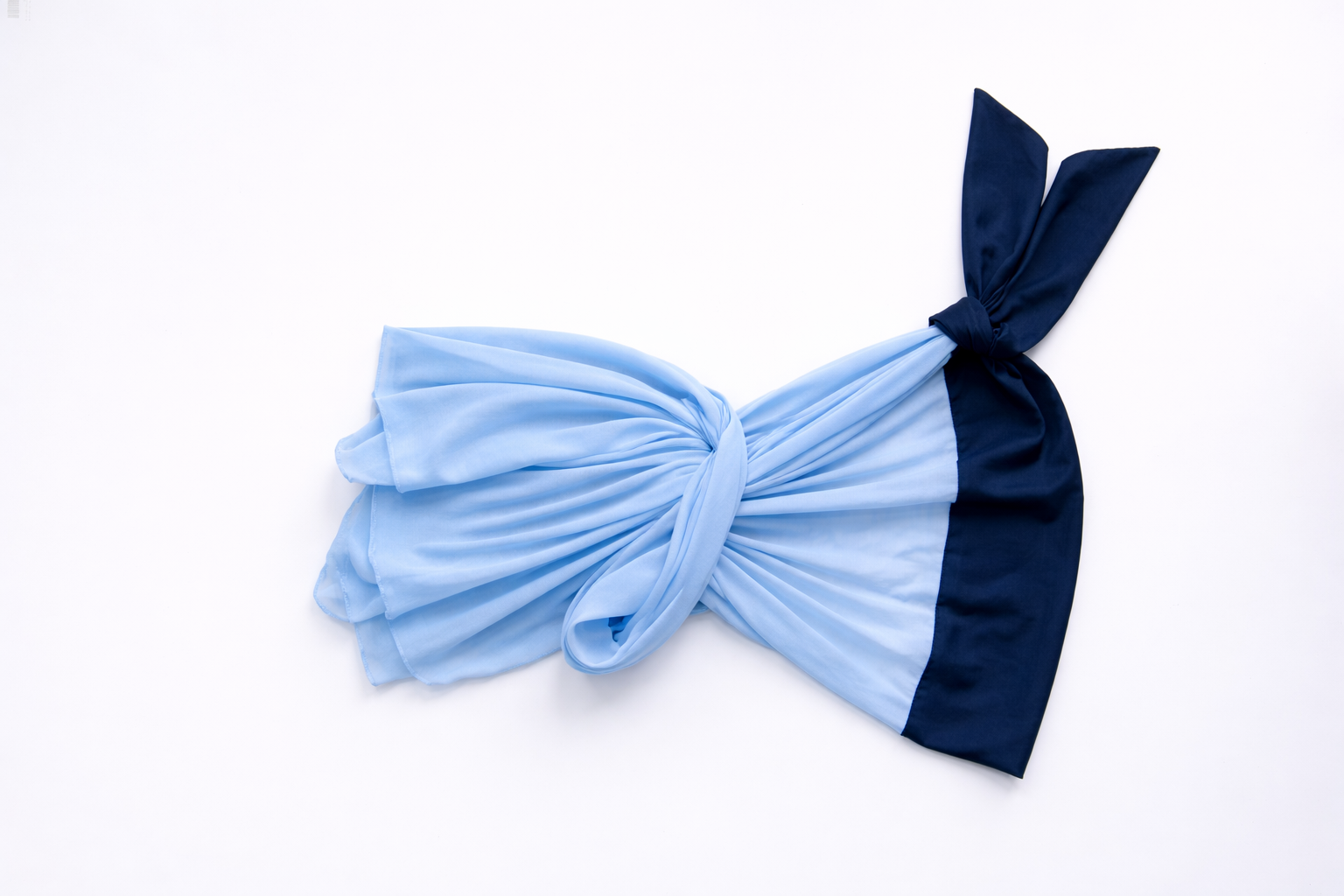Blue & Baby Blue Wrap by Bikini Uni - styled for poolside