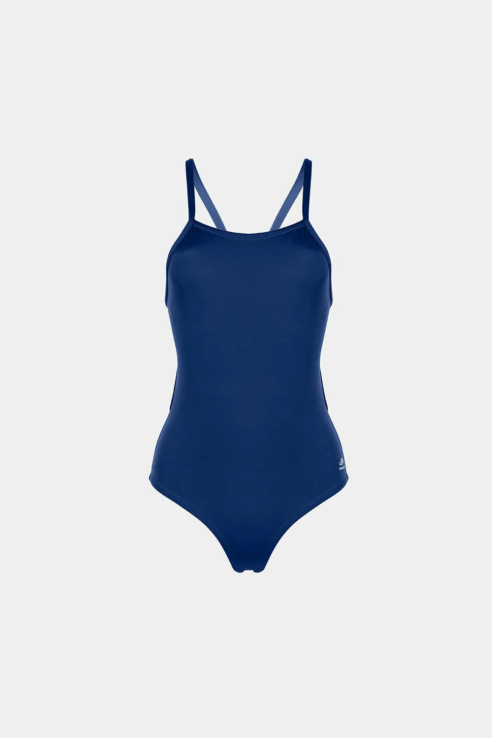 Double Strip One-Piece Swimsuit by Bikini Uni - ENTERO DOBLE TIRA ESENCIAL AZUL OSCURO FRENTE