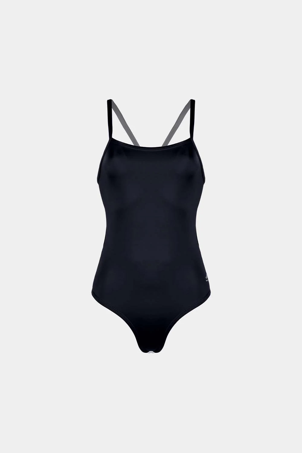 Double Strip One-Piece Swimsuit by Bikini Uni - ENTERO DOBLE TIRA ESENCIAL NEGRO FRENTE