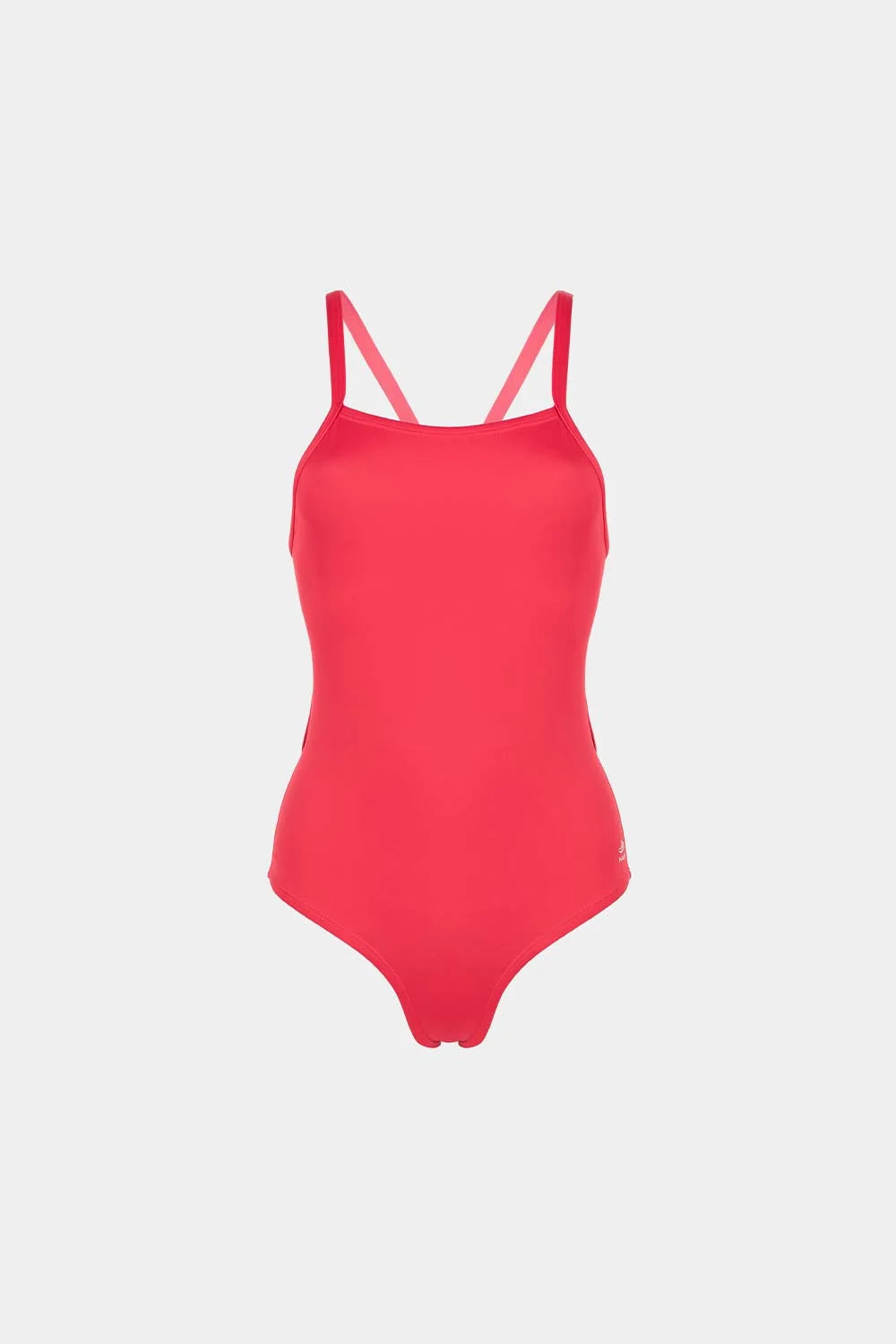 Double Strip One-Piece Swimsuit by Bikini Uni - ENTERO DOBLE TIRA ESENCIAL ROJO FRENTE