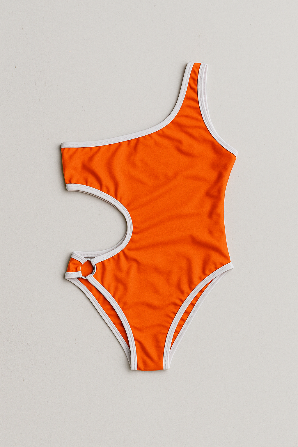 Boomerang one-piece swimsuit in teal, back view – Bikini Uni