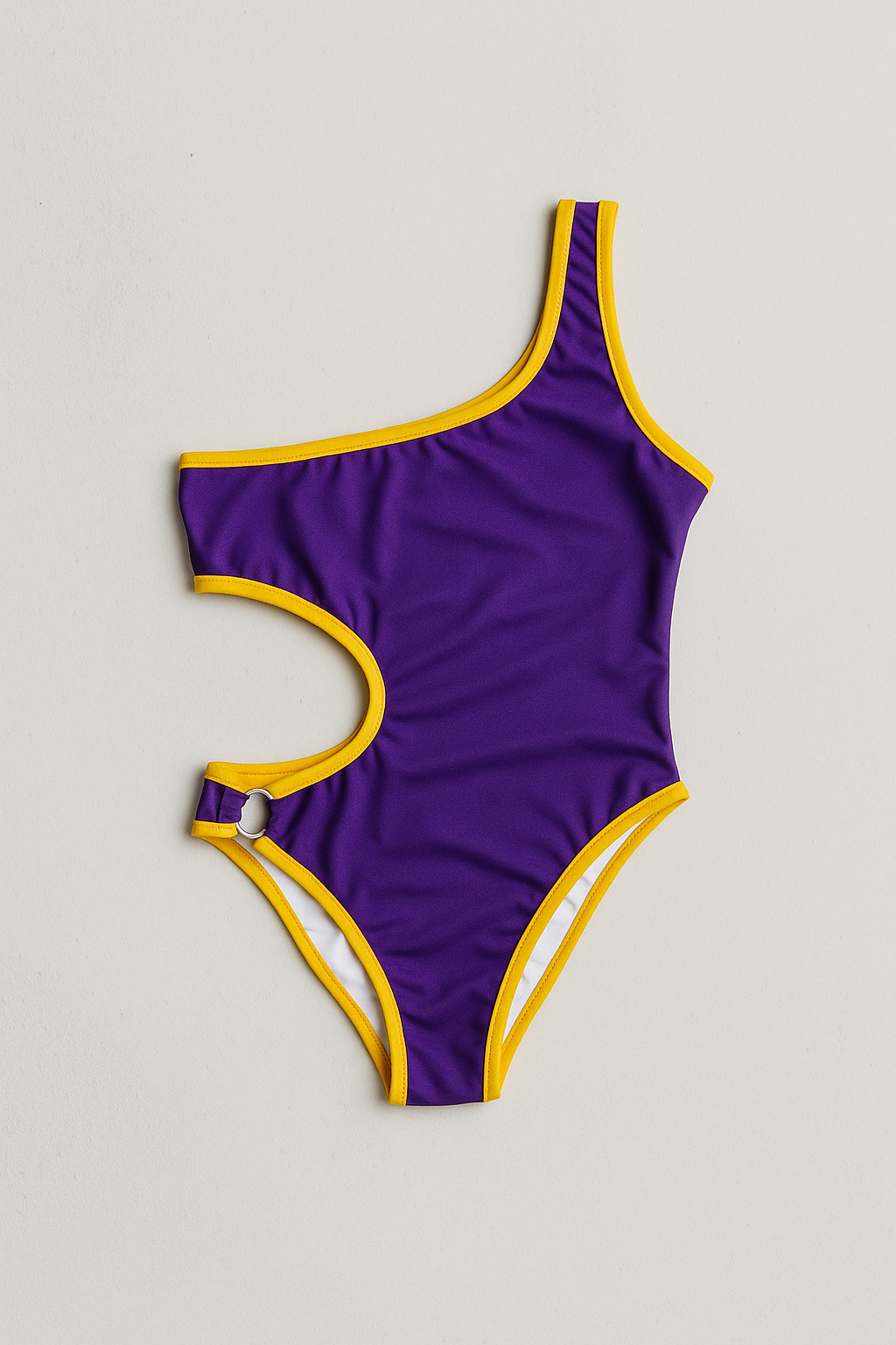 Boomerang one-piece swimsuit in teal, front view – Bikini Uni